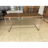 Metal Frame Wood Top Table