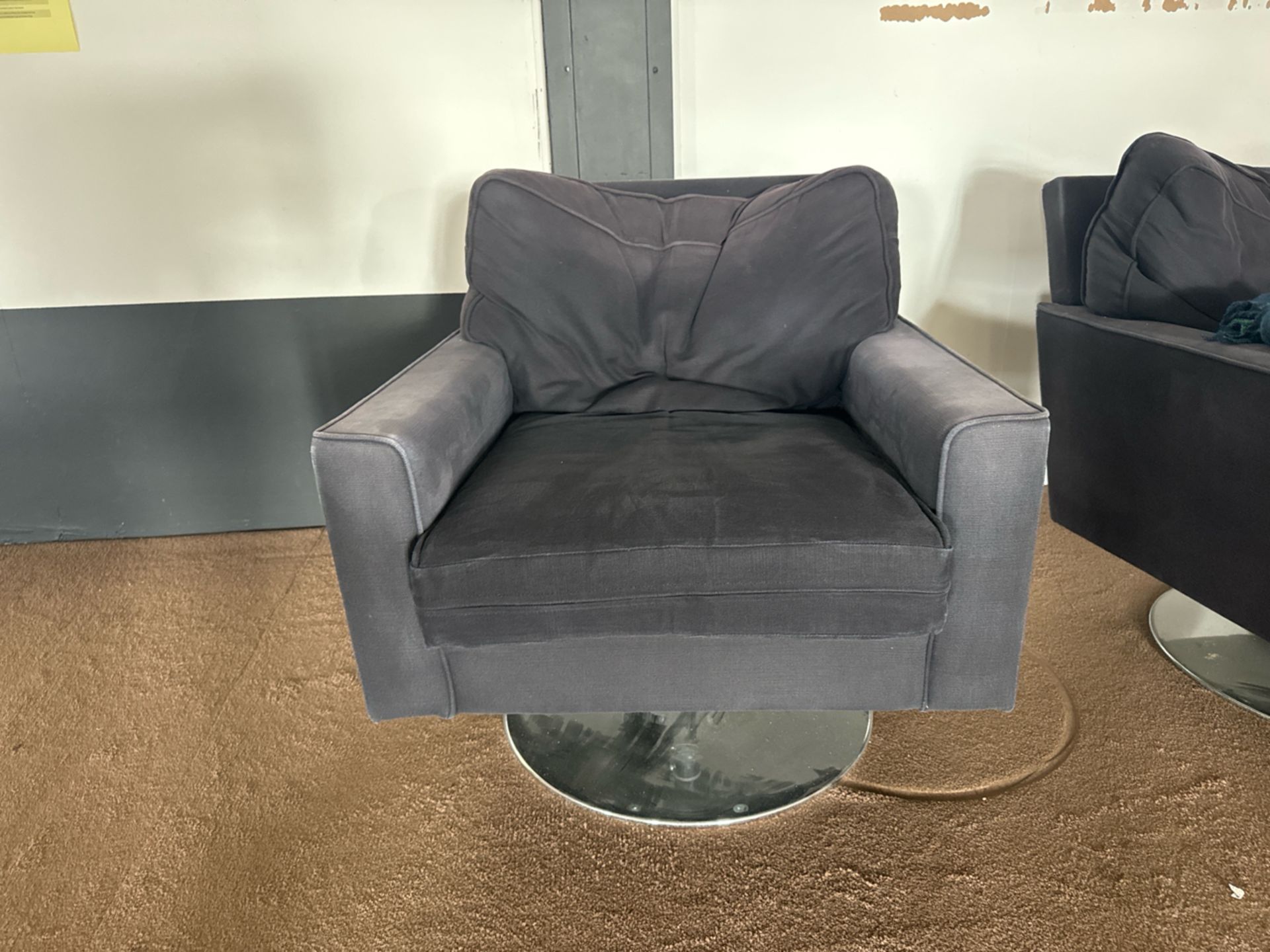 Black Fabric Armchair