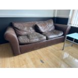 Brown Leather Sofa