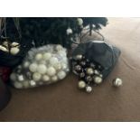 Silver and White Christmas Baubles