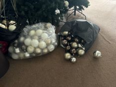 Silver and White Christmas Baubles