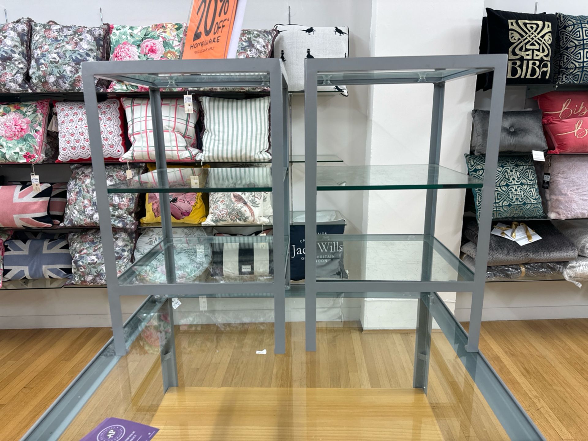 Metal and Glass Side Table x5