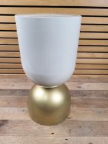 Gold and Cream Plant Stand