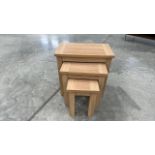Wooden Nesting Tables x3