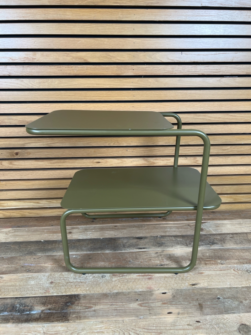 Firm Living 2 Tier Side Table Olive Green - Image 2 of 3