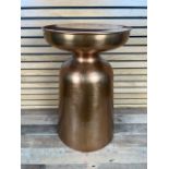 Brown Metal Drum Side Table Designed By Amara