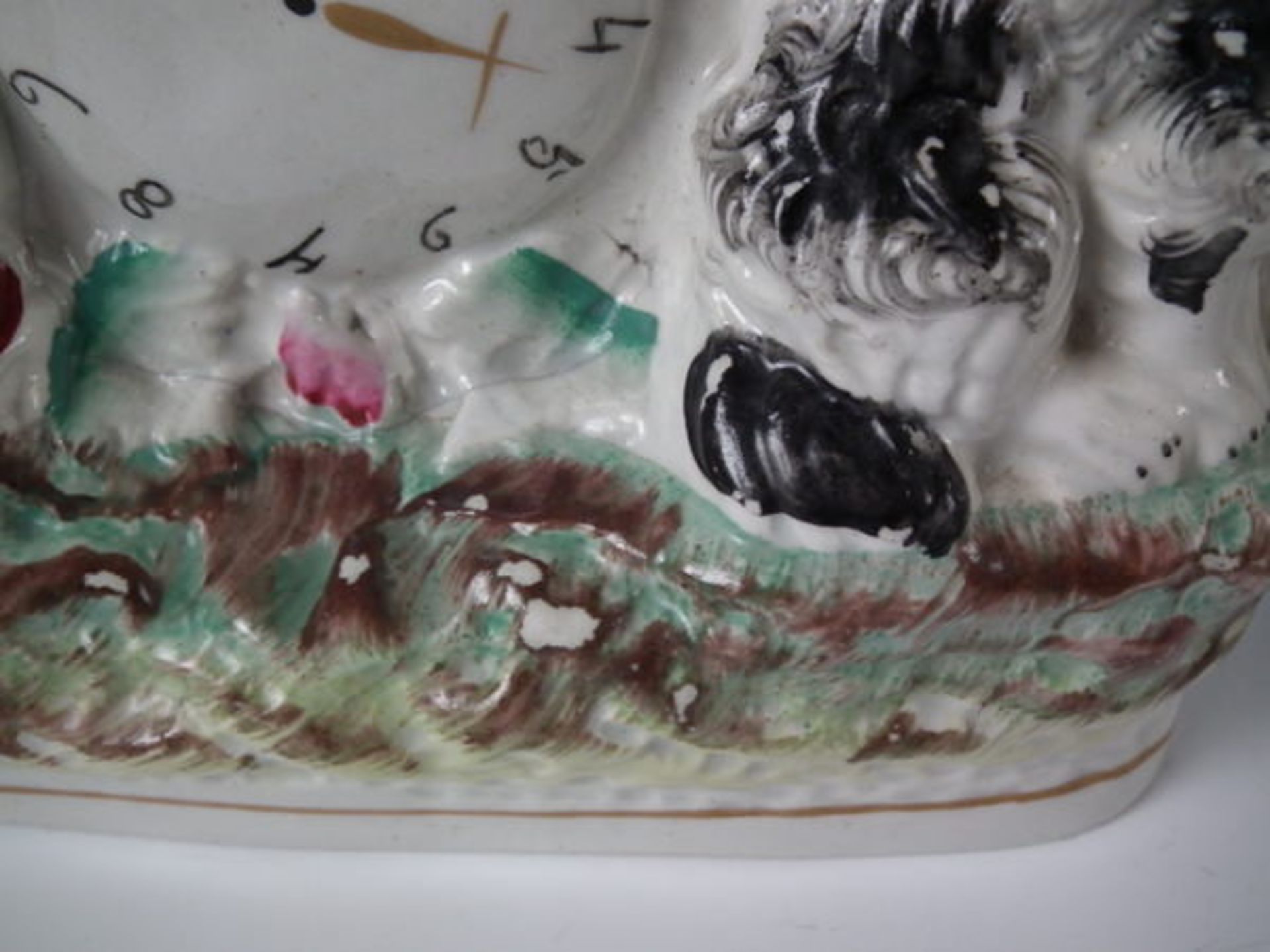Staffordshire Poodle and Spaniels Clock Group - Image 7 of 13