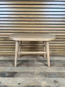Wood Oval Top Side Table