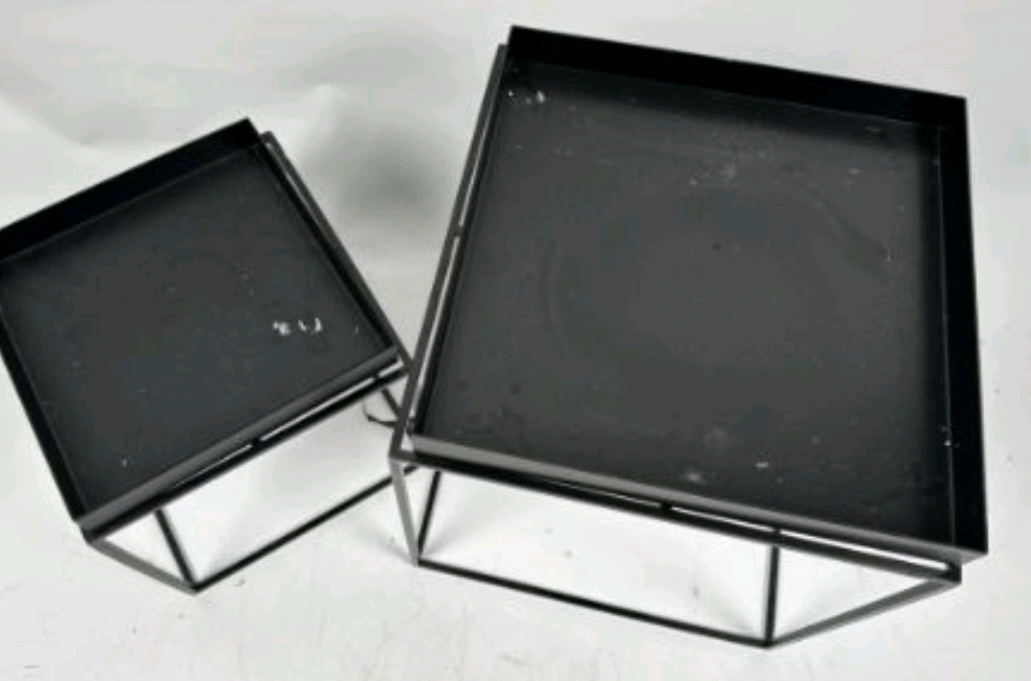 Black Square Frame Display Table Set Of 2 - Image 4 of 4