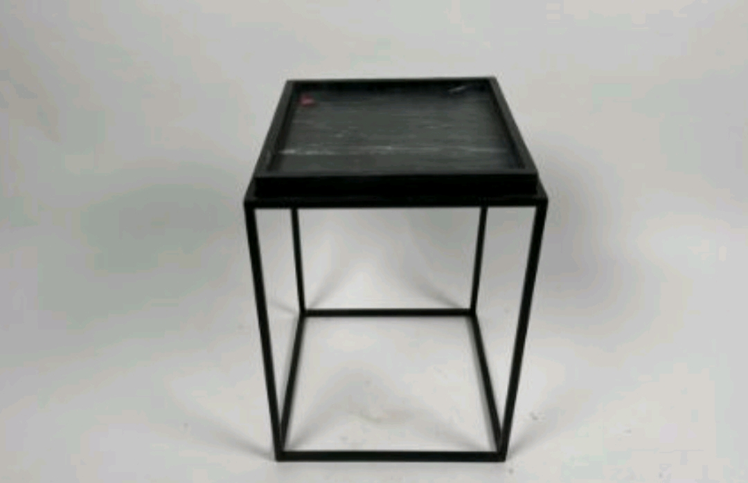 Black Square Frame Side Table - Image 2 of 2