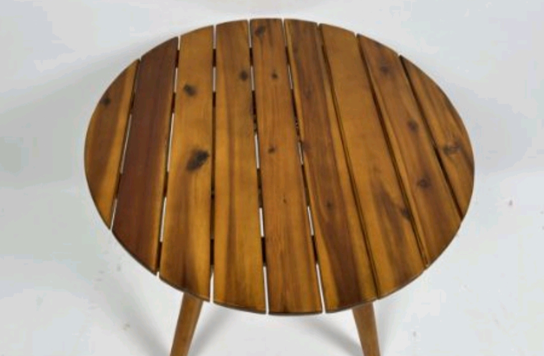 Wooden Circular Side Table - Image 3 of 3