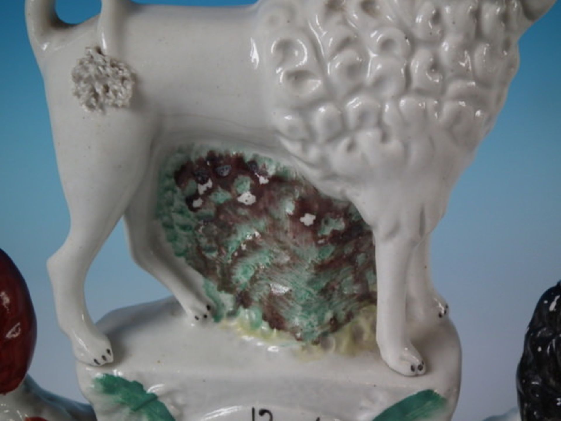 Staffordshire Poodle and Spaniels Clock Group - Image 8 of 13