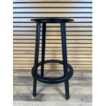 Black Metal Spinning Stool