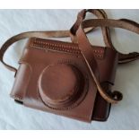 Leather Case For Leica Rangefinder With Fokos Compartment