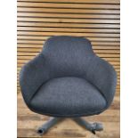 Pols Potten Grey Swivel Fabric Chair