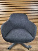 Pols Potten Grey Swivel Fabric Chair