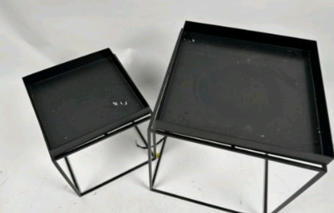 Black Square Frame Display Table Set Of 2 - Image 3 of 4