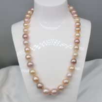 Multicolour Freshwater Pearl Necklace With A Yello