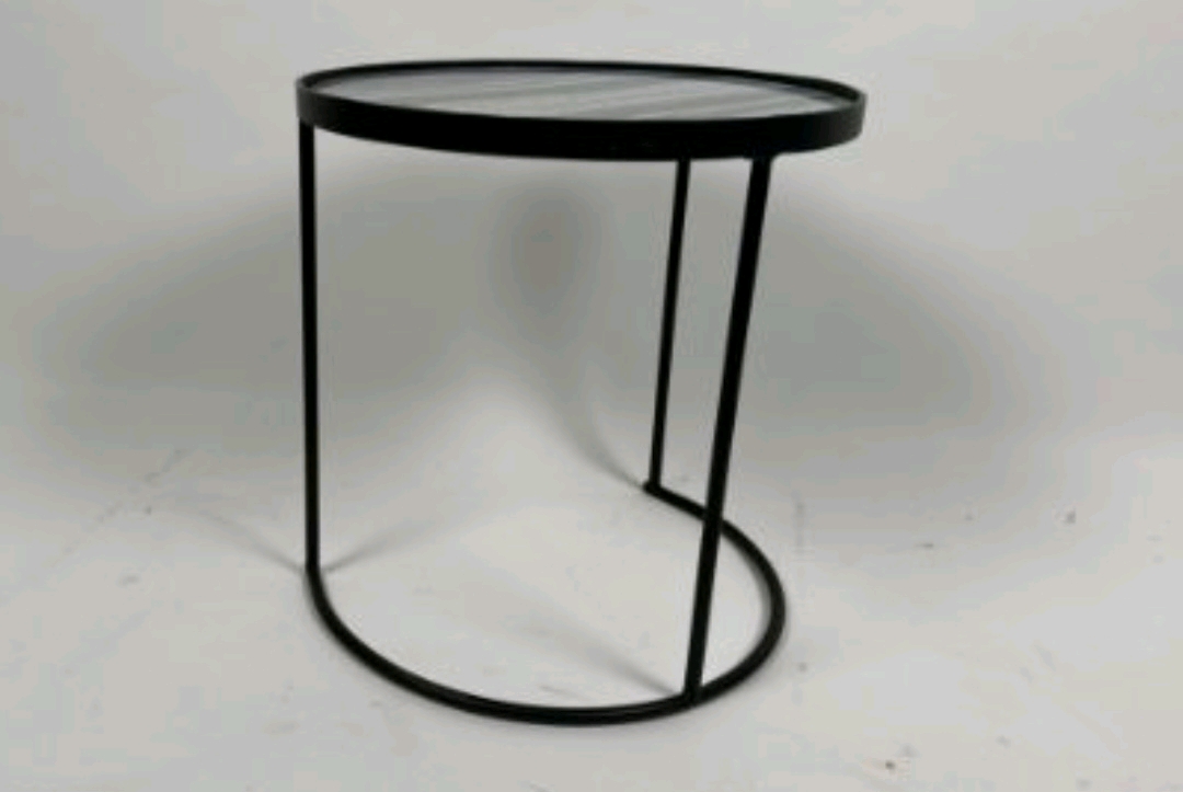 Luxe Round Table With Marble Top - Image 4 of 5