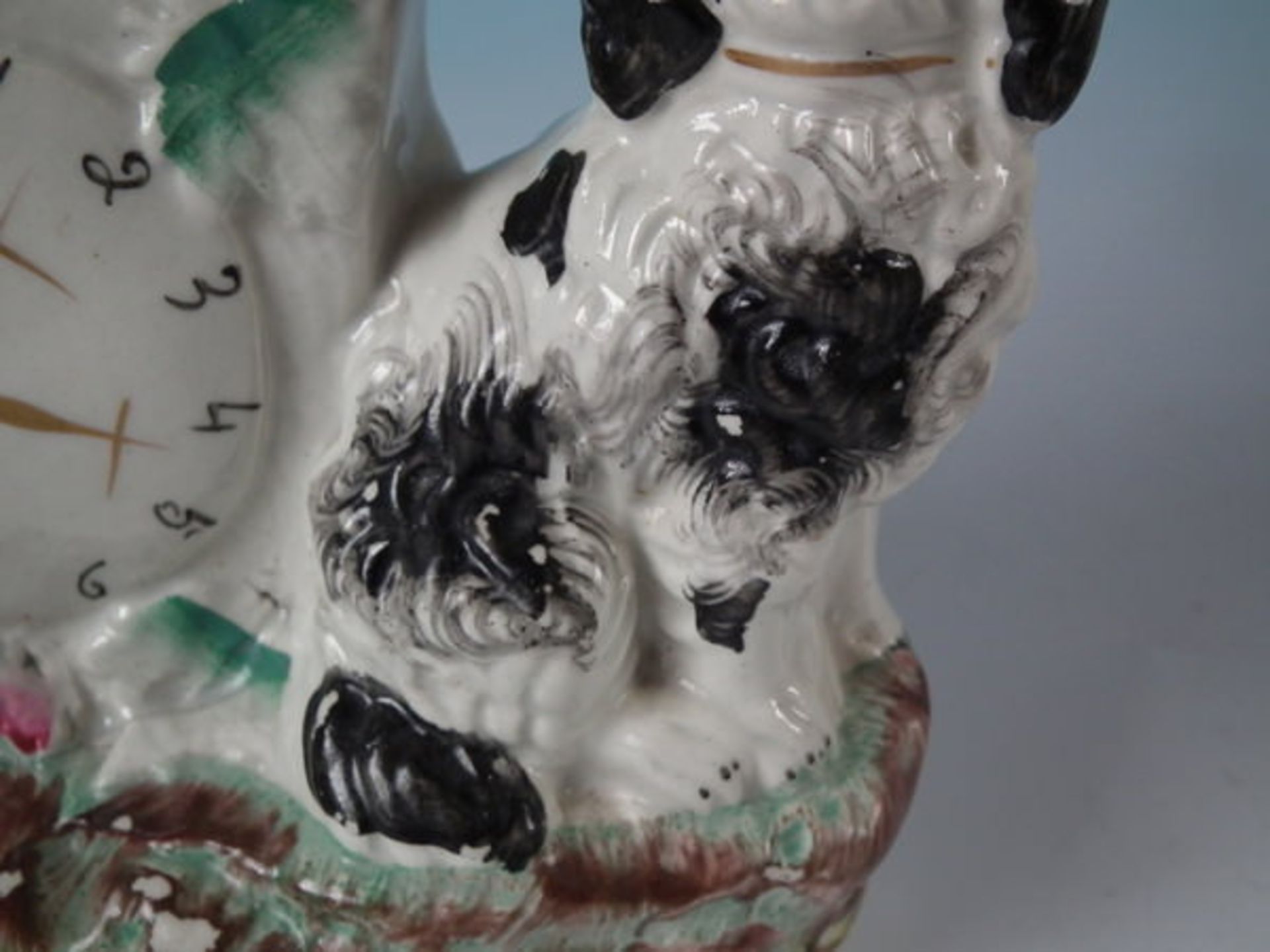Staffordshire Poodle and Spaniels Clock Group - Image 10 of 13