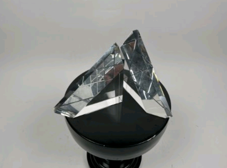 Greg Natale Polished Crystal Bookends - Image 3 of 3