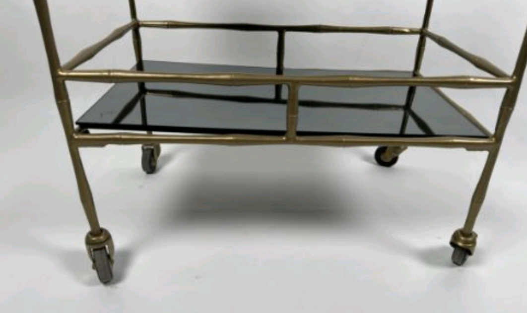 Amara Luxe Gold and Glass Drinks Trolley - Image 4 of 4