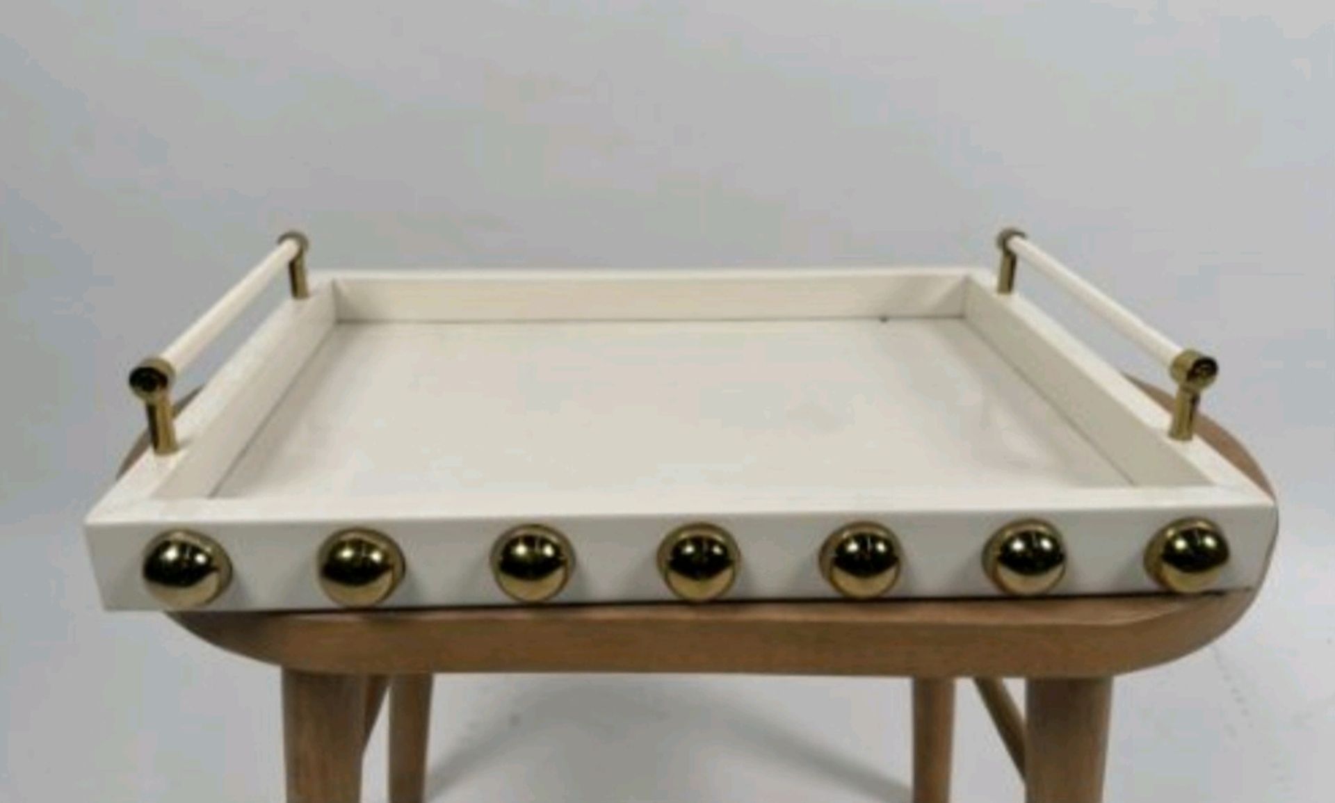 White & Gold Studded Tray - Image 5 of 5