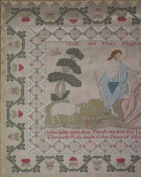 Antique Sampler, 1786, by Elizabeth Ross. Biblical - Image 2 of 26