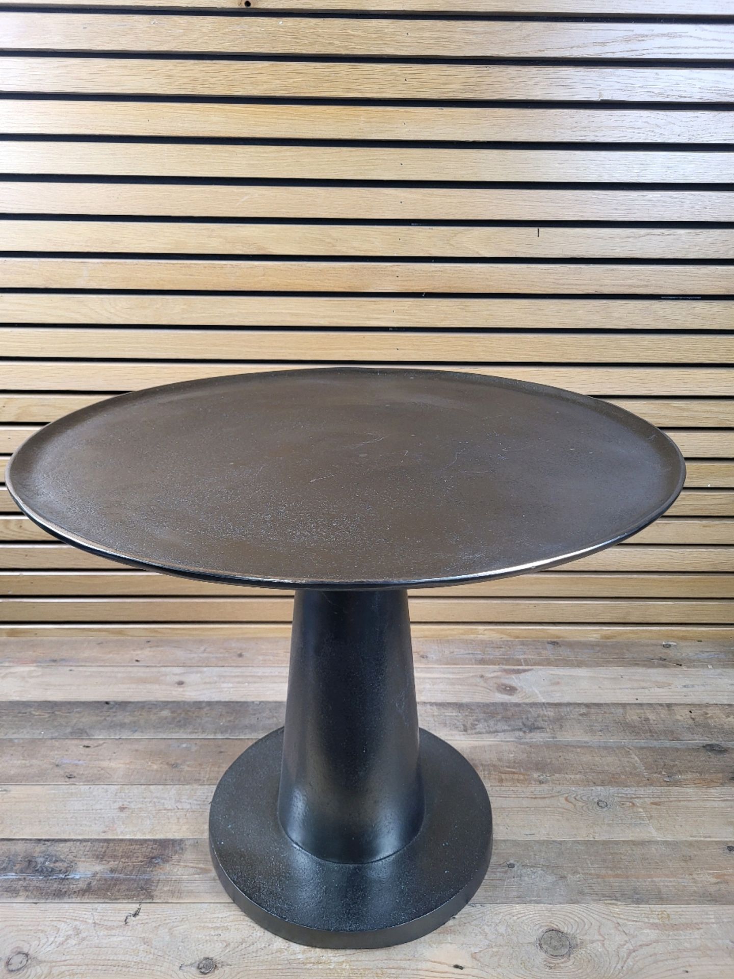A by Amara Cone Base Metal Side Table - Image 2 of 3