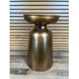 Brass Pedestal Small Round Side Tea Table