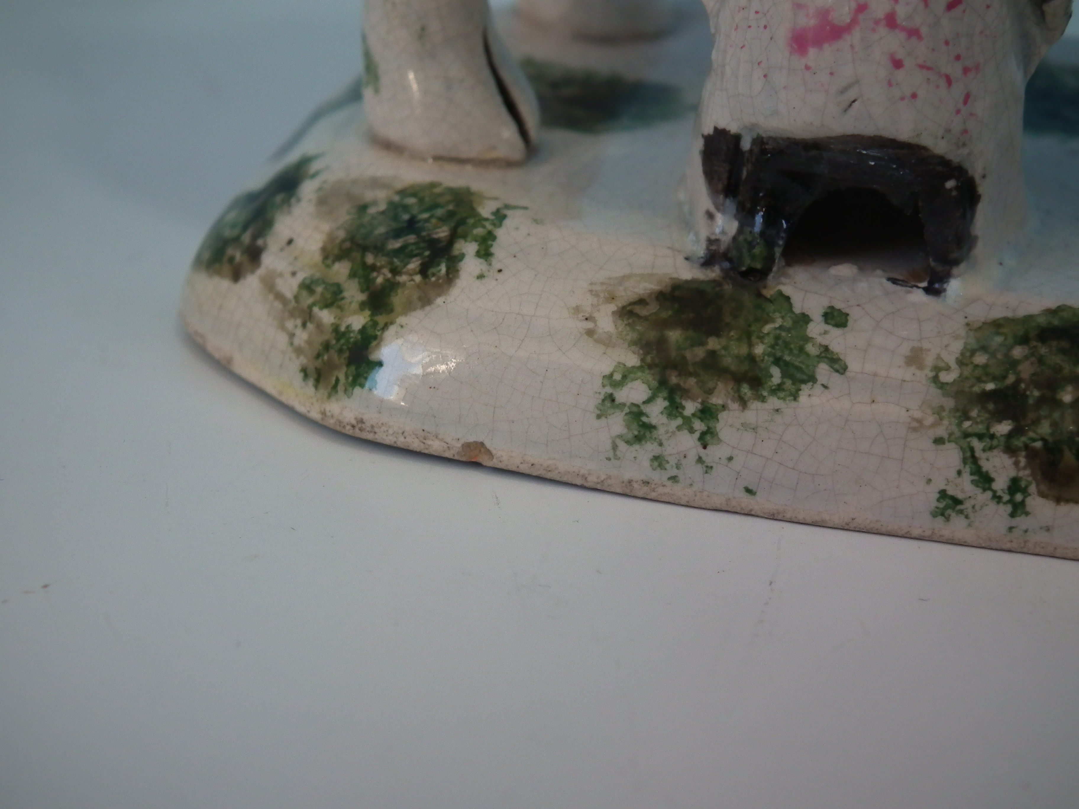 Pair Staffordshire Pearlware Pottery cow & milkmai - Image 18 of 28