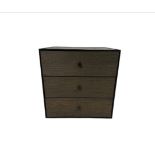 49 Smoked Oak Frame Box with 3 Drawers by Lassen