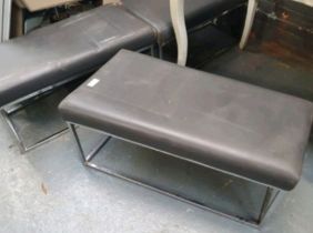 Leather Look Bench Seats x 3