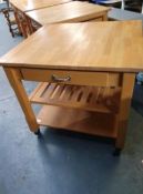 Square Table With Drawer and Slide Out Leaf