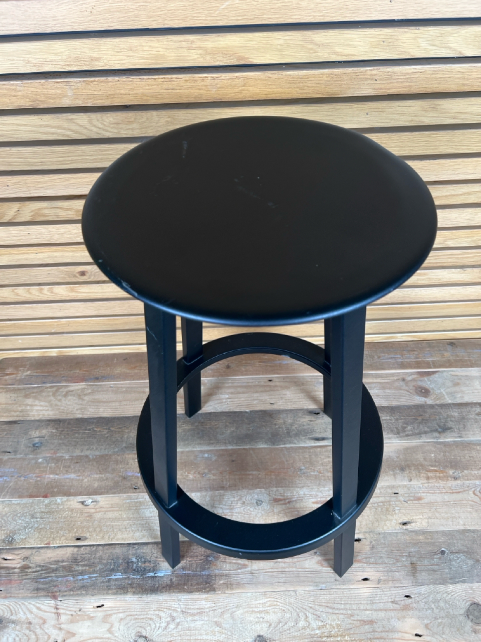 Black Metal Spinning Stool - Image 2 of 2