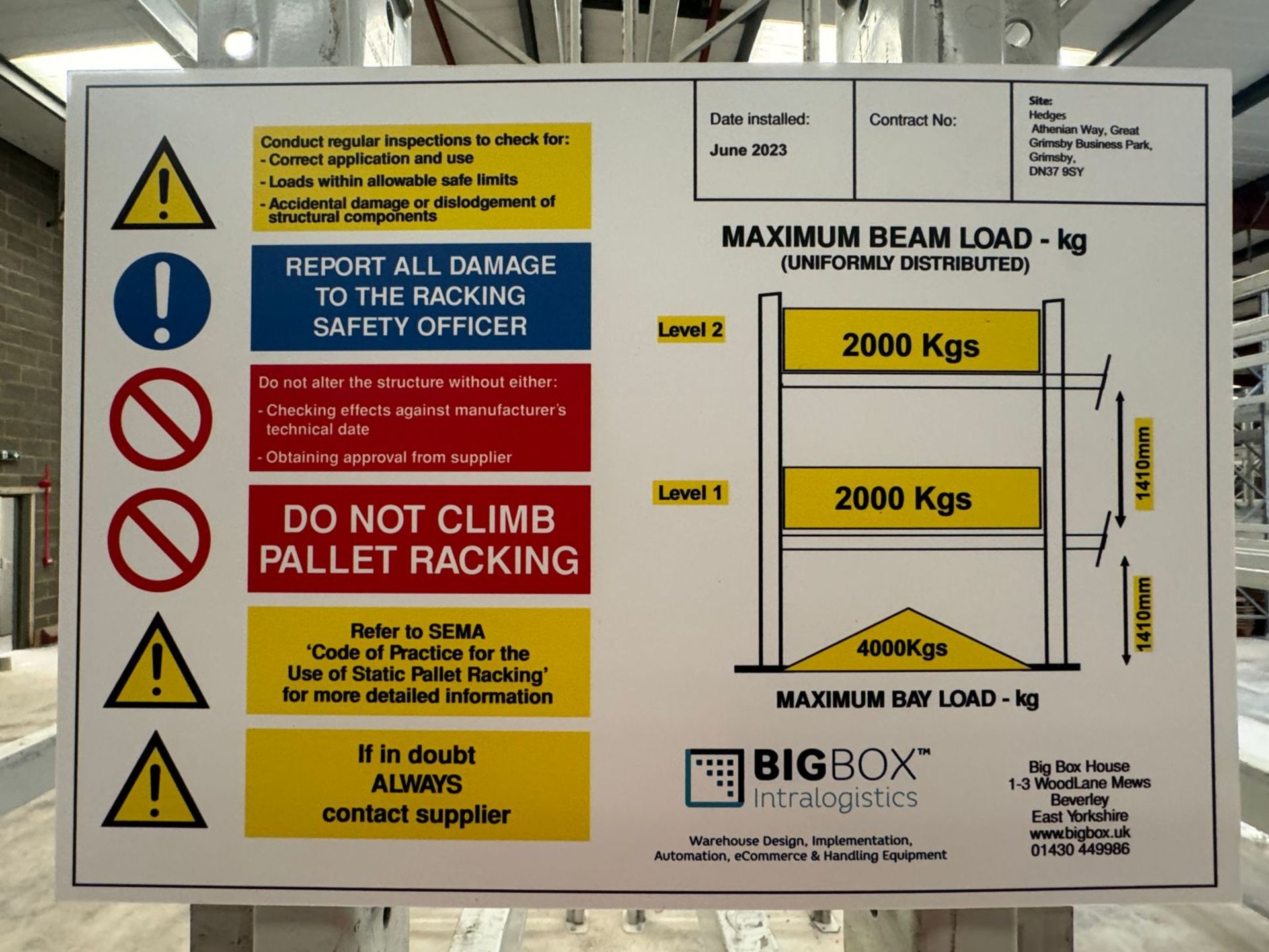 15 x Bays of Apex UK 8 Industrial Boltless Pallet Racking - Installed May 2023 - Image 2 of 7