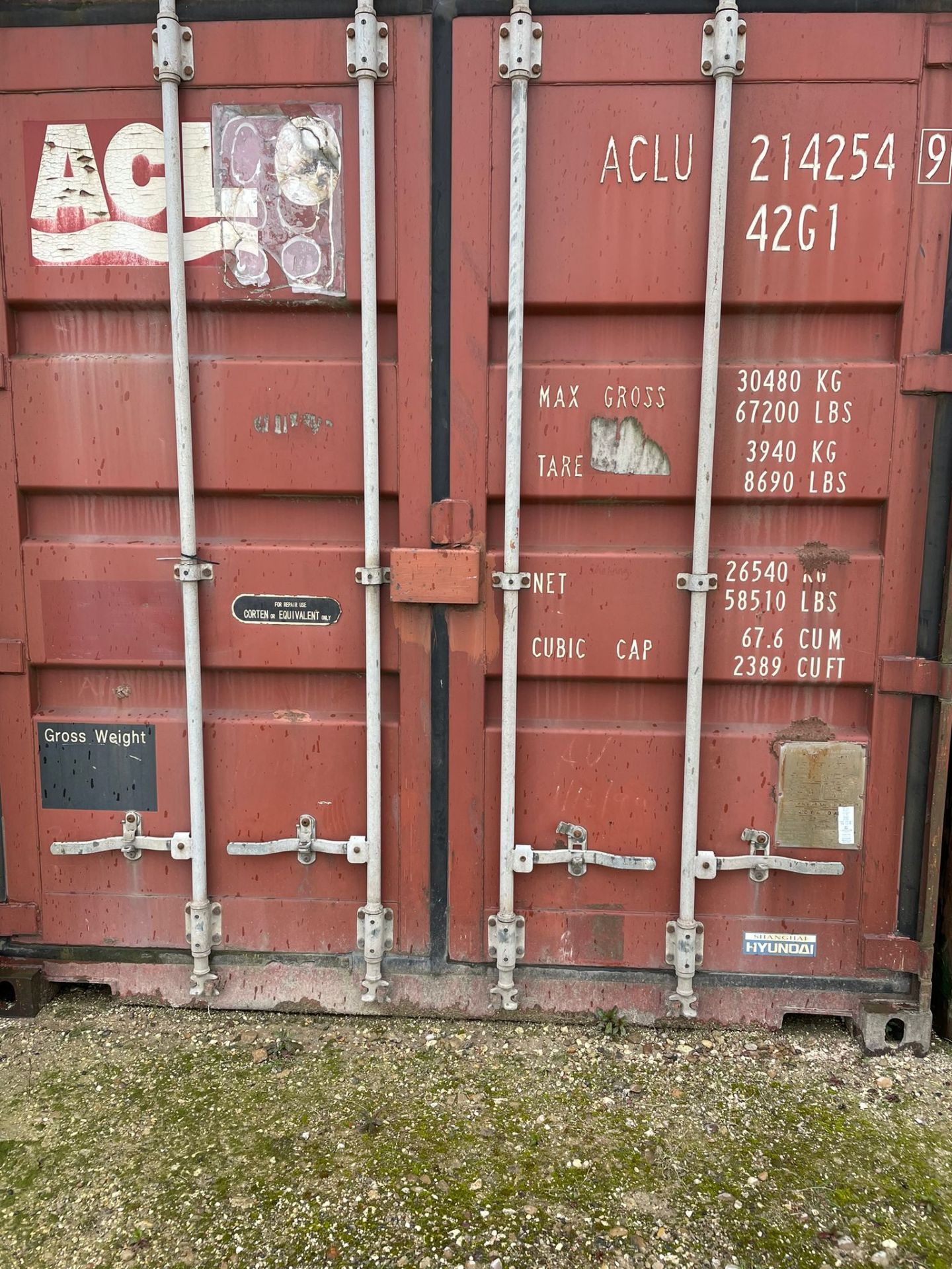 Shipping Container - ref ACLU2142549 - NO RESERVE (40’ GP - Standard)