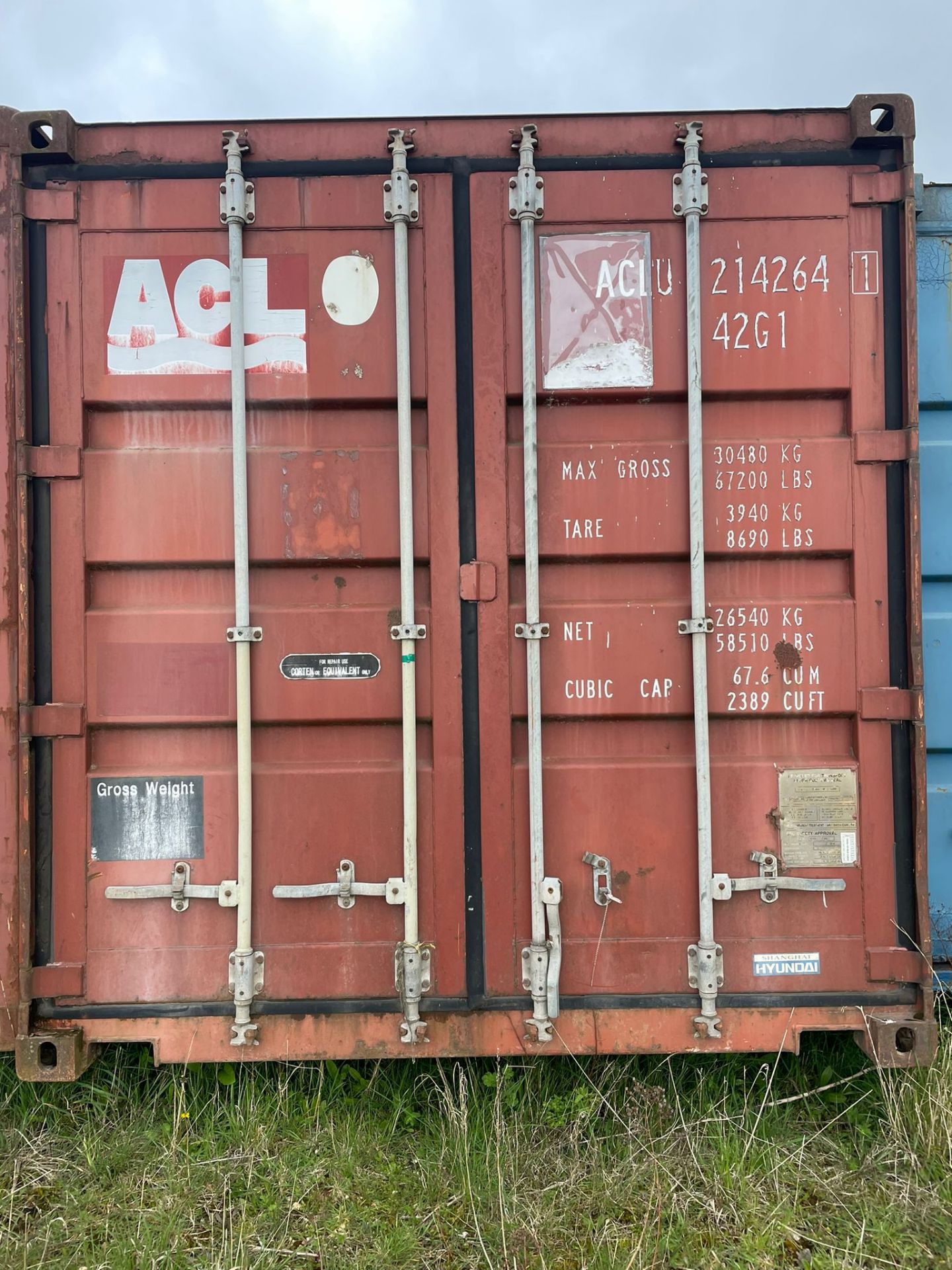 Shipping Container - ref ACLU2142641 - NO RESERVE (40’ GP - Standard)