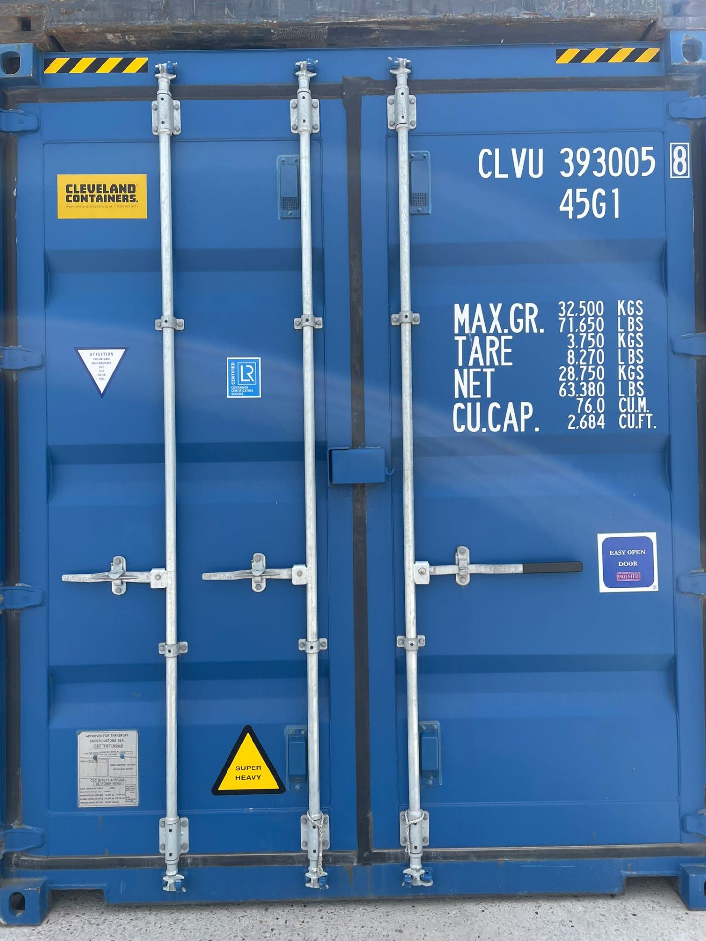 40ft HC Shipping Container - ref CLVU3930058 - NO RESERVE - Bild 3 aus 5