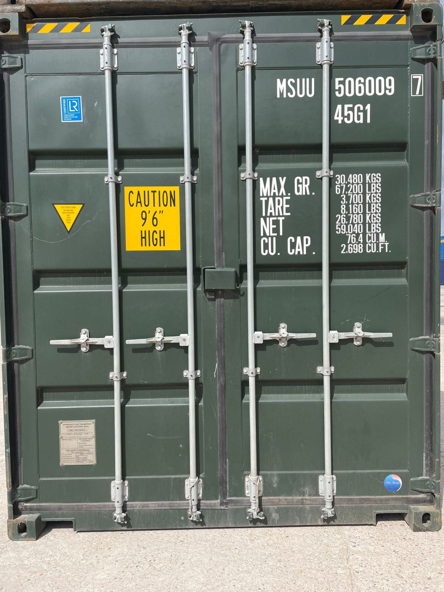 40ft HC Shipping Container - ref MSUU5060097 - NO RESERVE - Image 2 of 5