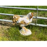 Boxed New Outdoor Resin Cockerel Figure