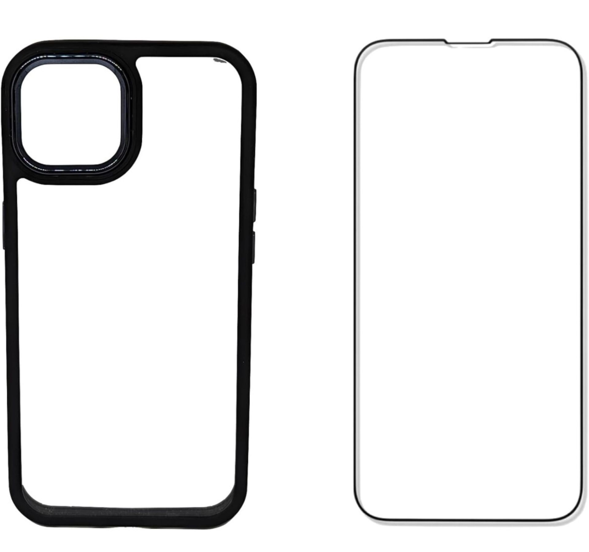 Set Of 100 X Black iPhone Covers With Glass Screen Protectors - Bild 3 aus 3