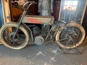 Large Metal Harley Davidson Motorcycle Display Bike