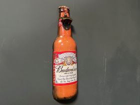 Large Budweiser Bottle Opener/Wall Sign (45cm)