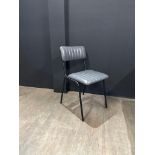 6 X New Leather Grey Dining Chairs (Slightly Scuffed)
