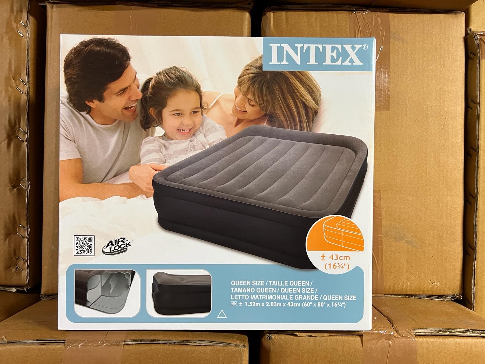 New Boxed Intex Blow Up Queen Bed (1.5M X 2.03M X 43cm)