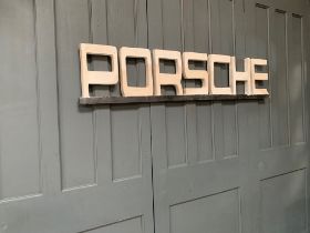 Wooden Large Porsche 1.2M Long Shop SignÊ