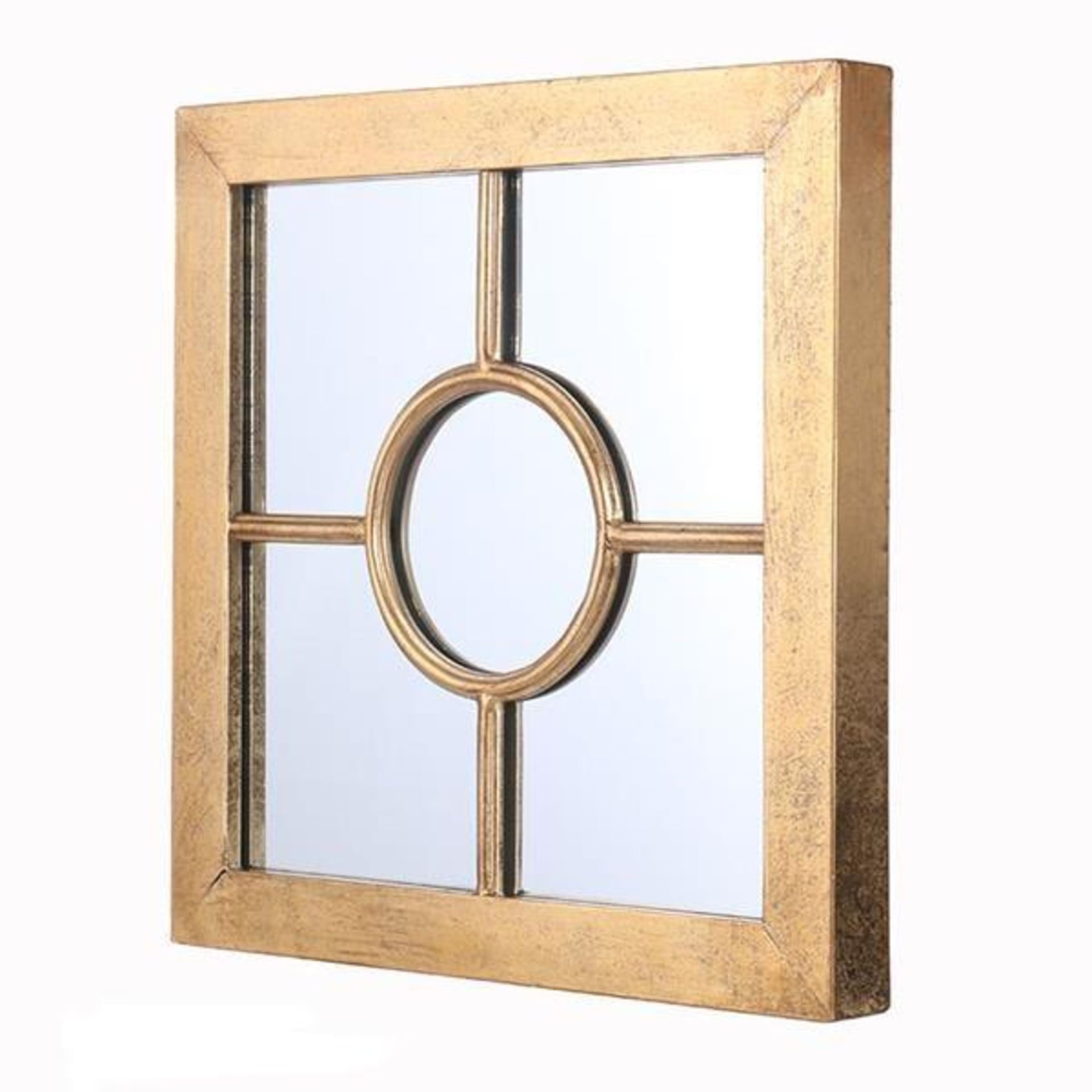 New Boxed Small Square Mirror In A Gold Finish (Approx 45cm) - Image 2 of 2