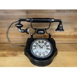 New Boxed Vintage Industrial Style Telephone Clock