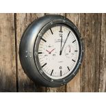 New Boxed Vintage Silver Industrial Style Geneva Chronograph Wall Clock